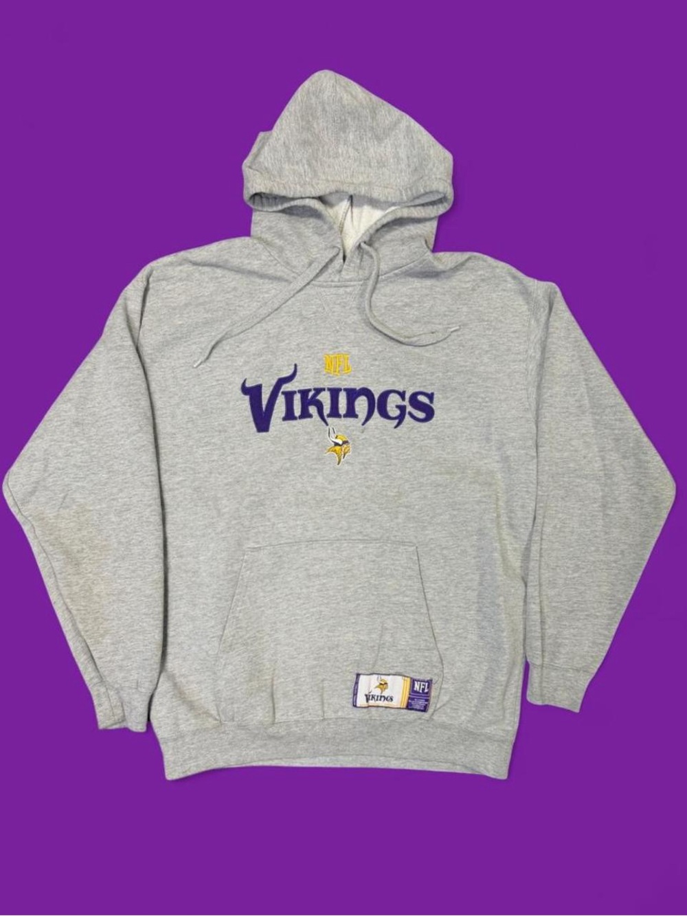 Y2K NFL Minnesota Vikings Gray Hoodie